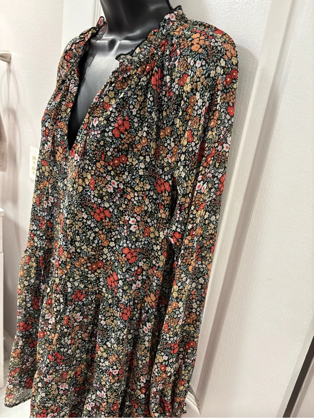 Show Me Your MuMu Ditsy Floral Birdie Boho Flowy Bridal Shower Mini Dress XS - Picture 1 of 13